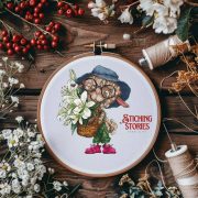 Рожеві черевички ягняти — фрагмент вишивки